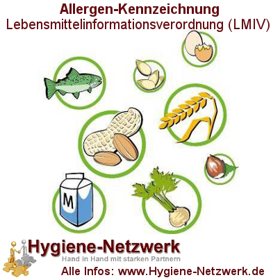 Allergen-Kennzeichnung-Lebensmittelinformationsverordnung (LMIV). Alle Infos beim Hygiene-Netzwerk.