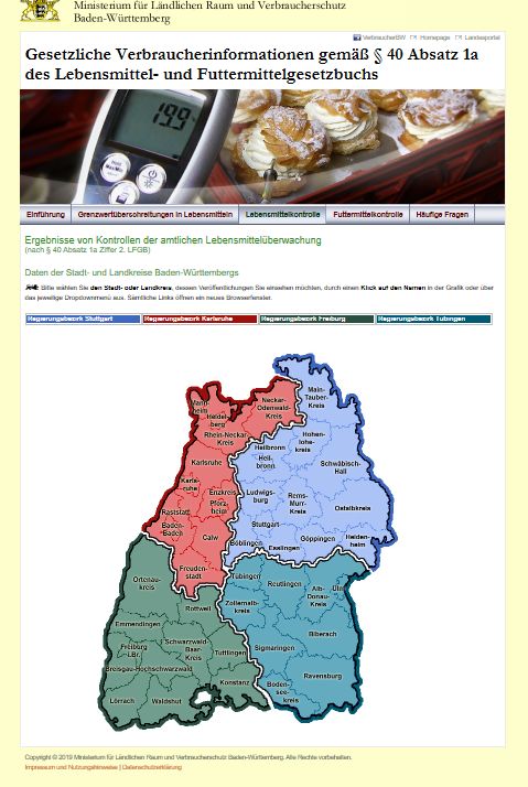 Internet-Veröffentlichungen in Baden-Württemberg 
