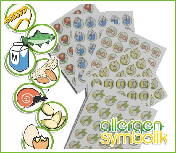 Allergensymbolik: kostenloses System zur Kunden-Information