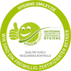 Freiwillige Auszeichnung mit dem Hygiene-Smiley für vorbildliche Hygienestandards und gut umgesetzte HACCP Konzepte