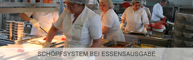 Schöpfsystem bei Essensausgabe